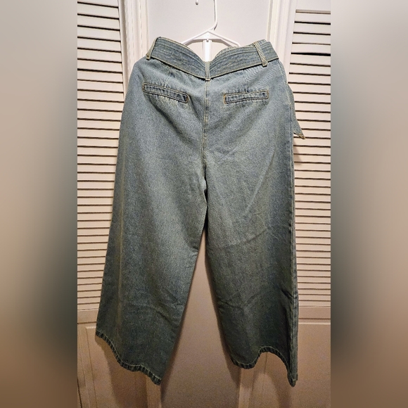 PRIMP BOUTIQUE Stephane Belted Wide Leg Jeans (M) - Picture 5 of 8